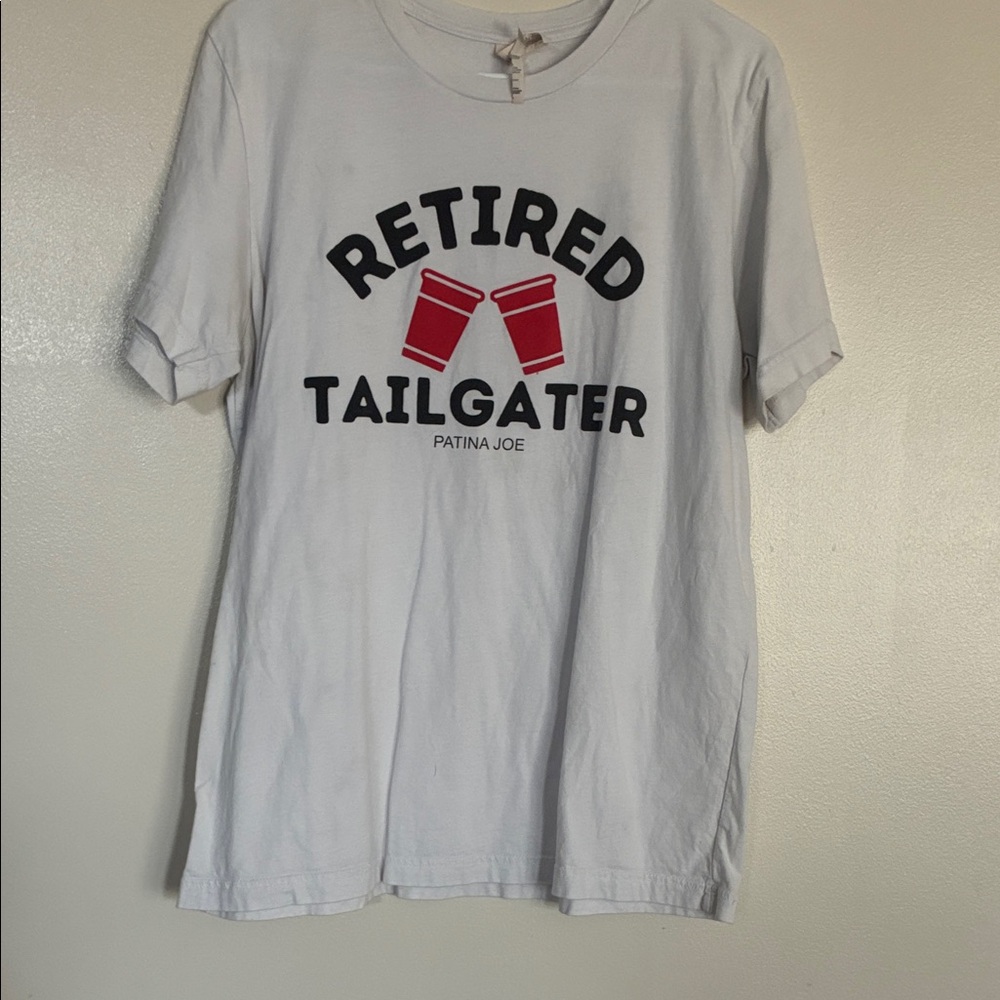 Bella Canvas White 'Retired Tailgater' T-Shirt
